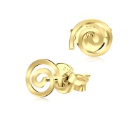 Gold Plated Spiral Style Silver Ear Stud STS-3308-GP